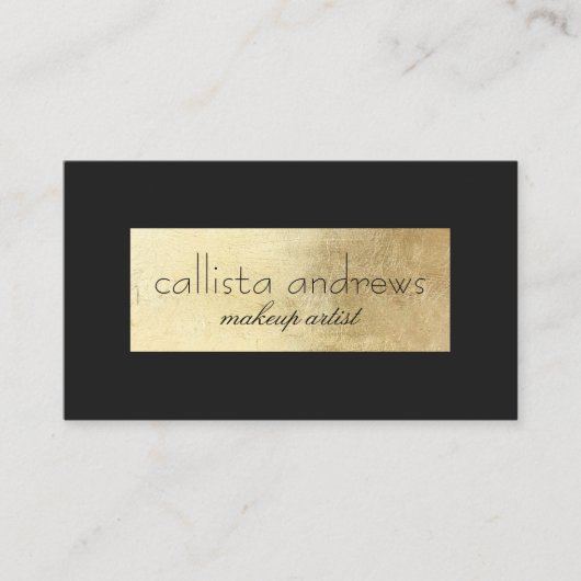 Moderne Elegante Schwarze Foil Box Border Visitenkarte (Vorderseite)