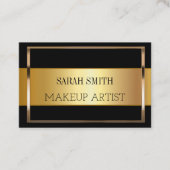 Moderne elegante schwarze Gold Business Card Visitenkarte (Vorderseite)