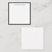 Moderne Elegante Schwarze Grenze Minimalistisch ei Mitteilungskarte (Vorne/Hinten)