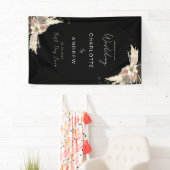 Moderne, elegante, schwarze Hochzeit Banner (Insitu)