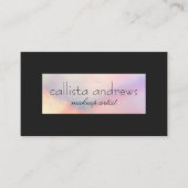 Moderne elegante schwarze, holografische, irideszi visitenkarte (Vorderseite)