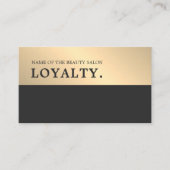 Moderne Elegante Schwarze Imitate Goldene Schönhei Treuekarte (Vorderseite)