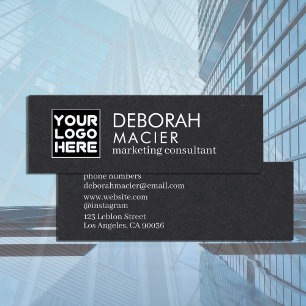 Moderne elegante schwarze Mini-Vizitkarte mit LOGO Mini Visitenkarte