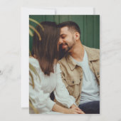 Moderne, elegante Schwarze Schrift 2 Foto Hochzeit Einladung (Rückseite)