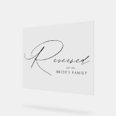 Moderne, elegante Schwarze Schrift Hochzeit vorbeh Acrylschild (Winkel)