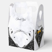 Moderne elegante Schwarze Silhouette auf weißem Ma Geschenkschachtel (Geöffnet)