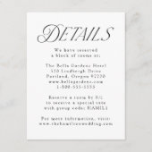 Moderne elegante schwarze Typografie - Hochzeitsde Begleitkarte (Vorderseite)