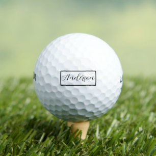 Moderne elegante Schwarze Typografie-Monogramm Golfball