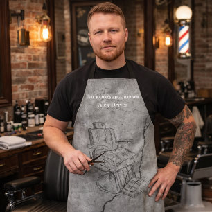 Moderne elegante schwarze und graue Friseursalon-F Schürze