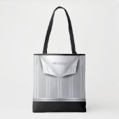 Moderne elegante schwarze und silberne Brautjungfe Tasche (Vorderseite)