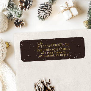 Moderne elegante schwarze Weihnachtsadresse in Gol