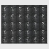 Moderne Elegante Schwarze Weiße Fünfzig Fabelhafte Geschenkpapier (Flach)