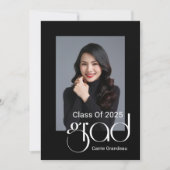 Moderne elegante Script 4 Foto Graduation Party Einladung (Vorderseite)