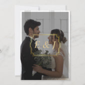 Moderne, elegante Script 4 Foto Grid Overlay Weddi Einladung (Rückseite)