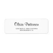 Moderne elegante Script-Adresse (Vorne)