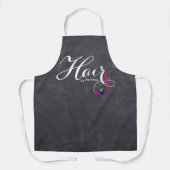 Moderne, elegante Script Chalkboard Hair by You Schürze (Vorderseite)