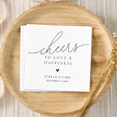 Moderne, elegante Script Cheers Wedding Serviette