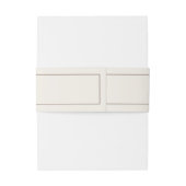 Moderne, elegante Script Cream Brown Wedding Einladungsbanderole (Rückseitenbeispiel)