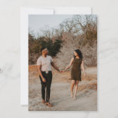 Moderne, elegante Script Einladung (Rückseite)