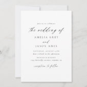 Moderne elegante Script-Einladung zur Hochzeit Einladung (Vorderseite)