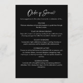 Moderne, elegante Script-Feier zur Beerdigung des Programm (Rückseite)