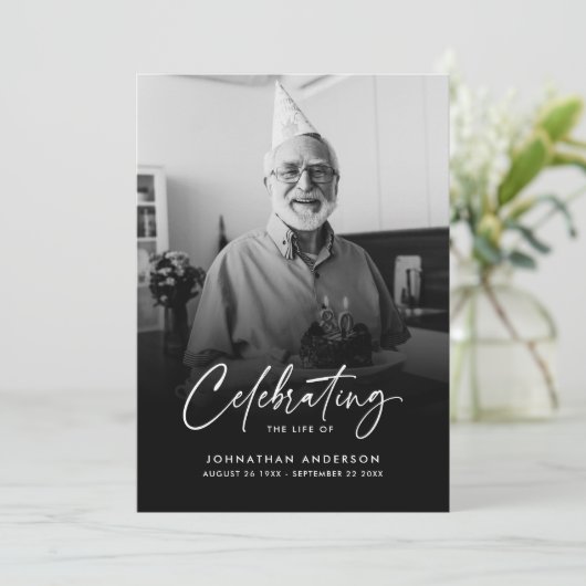 Moderne, elegante Script-Feier zur Beerdigung des Programm (Stehend Vorderseite)