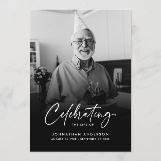 Moderne, elegante Script-Feier zur Beerdigung des Programm (Vorderseite)