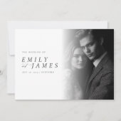 Moderne, elegante Script-Foto-Hochzeit Einladung (Vorderseite)