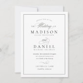 Moderne, elegante Script-Foto-Hochzeit Einladung (Vorderseite)