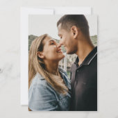 Moderne, elegante Script-Foto-Hochzeit Einladung (Rückseite)