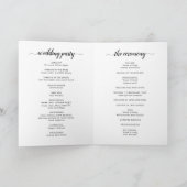 Moderne, elegante Script-Foto-Hochzeit Programm (Innenseite)