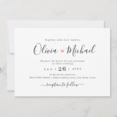 Moderne, elegante Script Foto Hochzeitseinladung Einladung (Rückseite)
