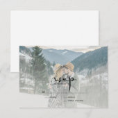 Moderne elegante Script-Foto-Hochzeitskarte RSVP Karte (Vorne/Hinten)