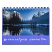 Moderne, elegante Script Gardens und Parks 20xx Kalender (Titelbild)