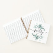 Moderne, elegante Script Greenery Custom Poetry Notizblock (Innenseite)