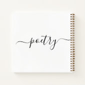 Moderne, elegante Script Greenery Custom Poetry Notizblock (Rückseite)