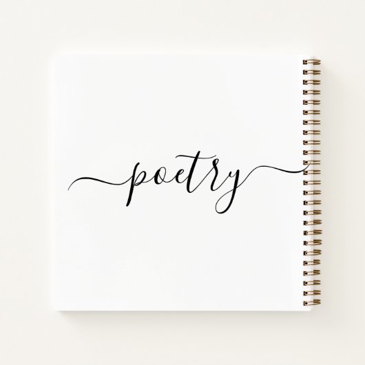 Moderne, elegante Script Greenery Custom Poetry Notizblock (Rückseite)