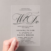 Moderne, elegante Script-Hochzeit Acryleinladungen (Insitu (Handheld))