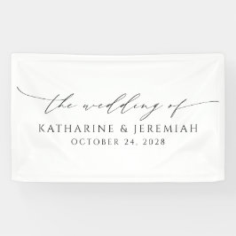 Moderne, elegante Script-Hochzeit Banner