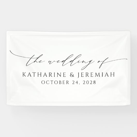 Moderne, elegante Script-Hochzeit Banner (Horizontal)