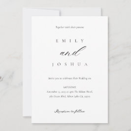 Moderne, elegante Script-Hochzeit Einladung