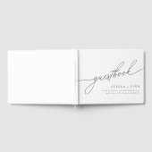 Moderne, elegante Script-Hochzeit Gästebuch (Voll)