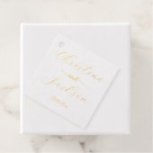 Moderne, elegante Script-Hochzeit Geschenkanhänger (Mit Box)
