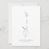 Moderne, elegante Script-Hochzeit Rette Einladung (Vorderseite)