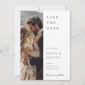 Moderne, elegante Script-Hochzeit Save The Date (Vorderseite)