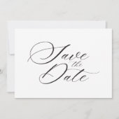 Moderne, elegante Script-Hochzeit Save The Date (Vorderseite)