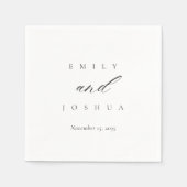 Moderne, elegante Script-Hochzeit Serviette (Vorderseite)