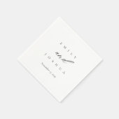 Moderne, elegante Script-Hochzeit Serviette (Ecke)