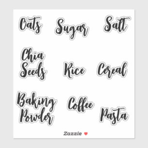 Moderne elegante Script Kitchen Pantry Labels