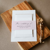Moderne, elegante Script Lavender Wedding Einladungsbanderole